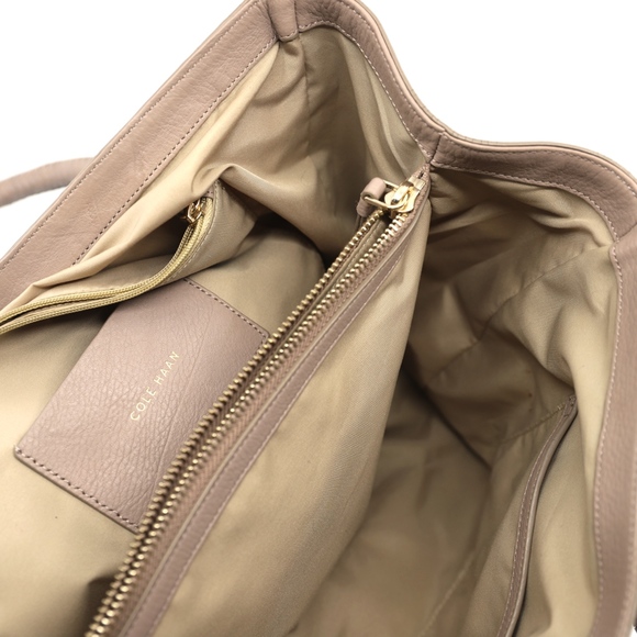 Cole Haan Leather Hobo Nude Tote Gold Tote - Picture 5 of 5